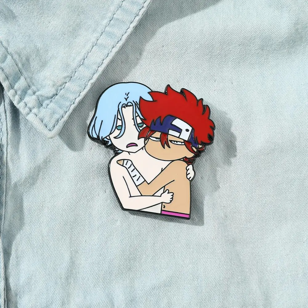 Эмалированная металлическая брошь в виде знака бесконечности в стиле аниме