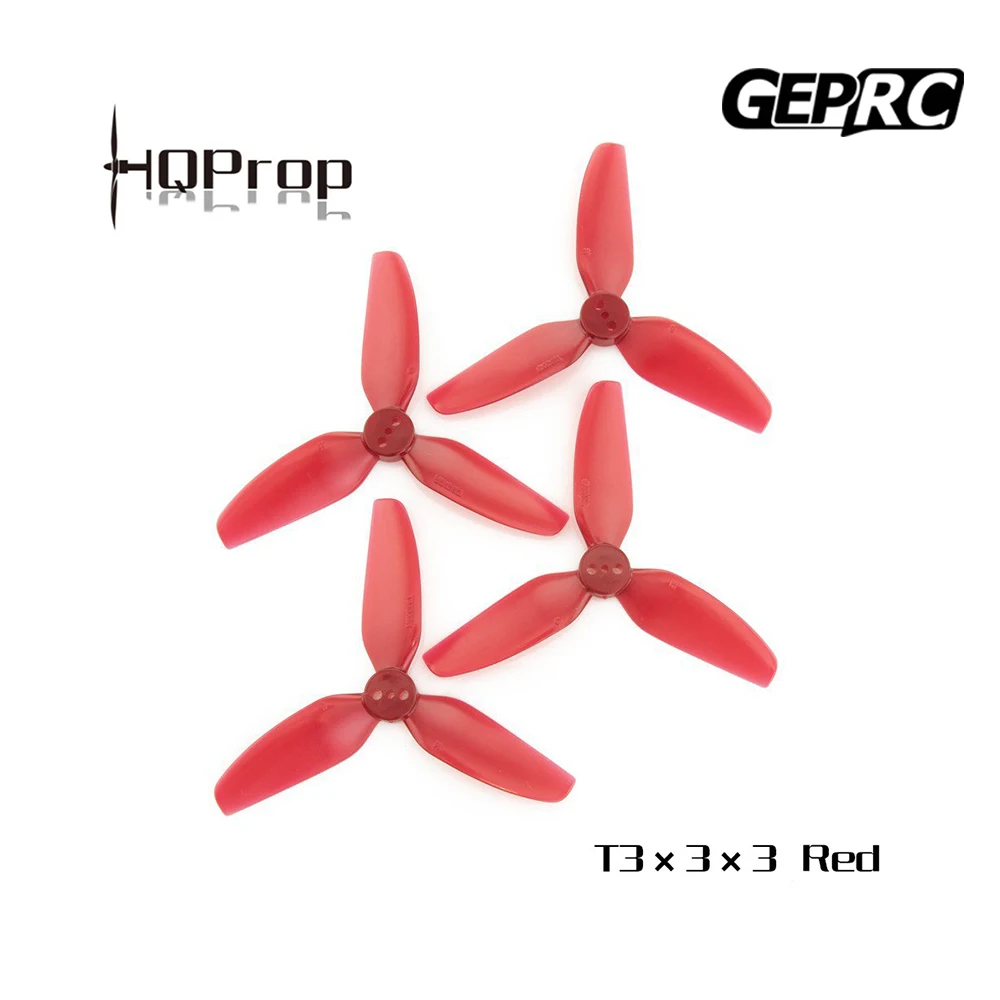 

Пропеллер GEPRC T3x3x3 красный/черный, подходит для CineLog30 или CineRun и других 3-дюймовых моделей дронов для радиоуправляемых FPV, аксессуары, запчасти