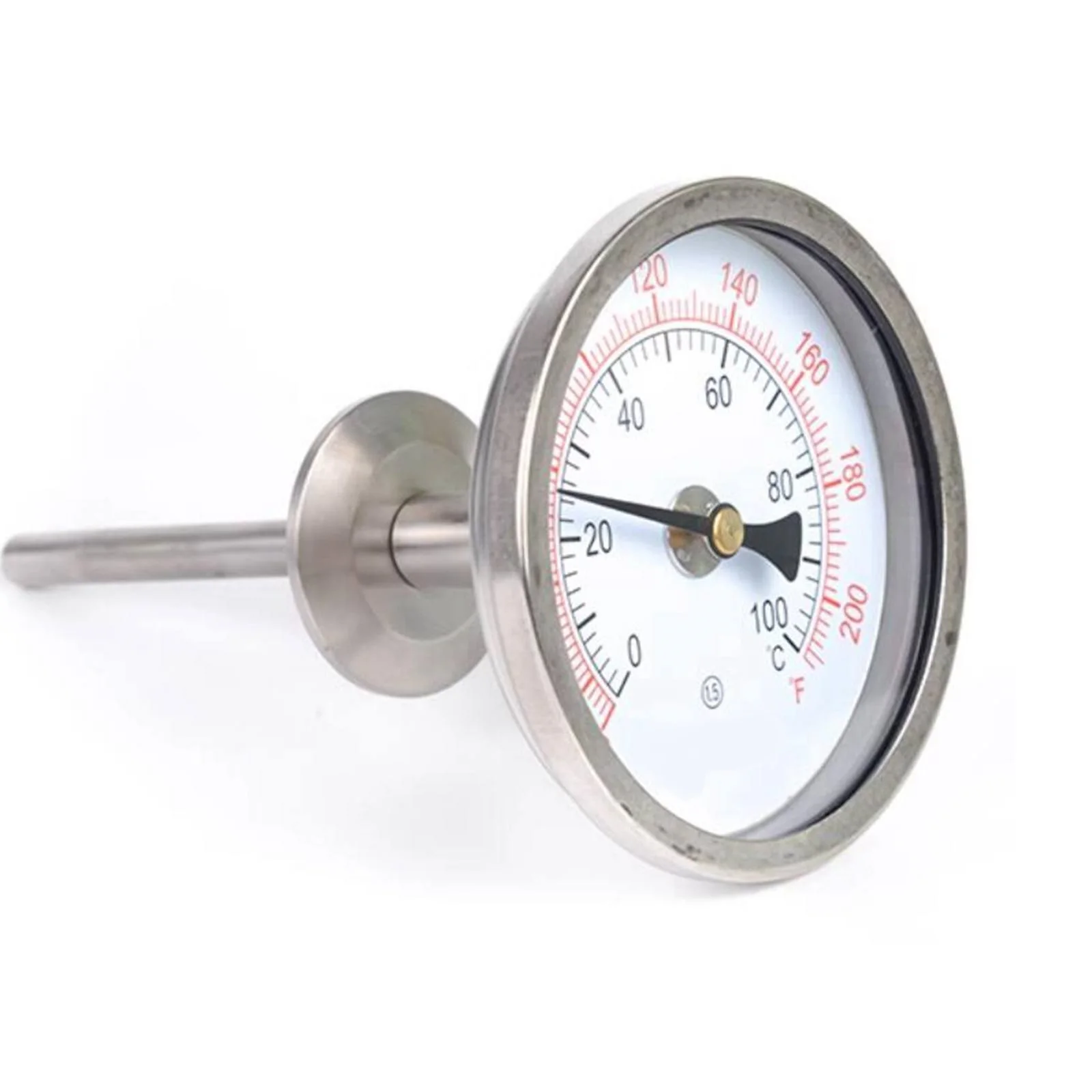 

Диаметр 60 мм, осевой биметаллический термометр из нержавеющей стали 304, 1,5 дюйма, 2 дюйма, наконечник с тройным зажимом, 50,5 мм, 64 мм, санитарный датчик температуры