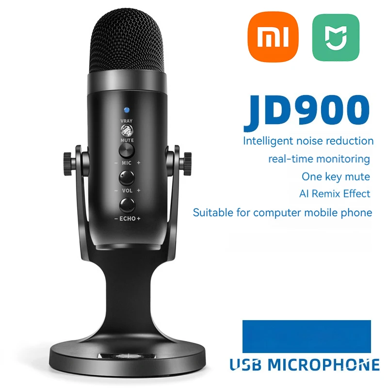 Xiaomi Mijia новая профессия микрофон конденсаторный USB компьютер мобильный игровой Live Kalaok шумоподавления записи микрофон