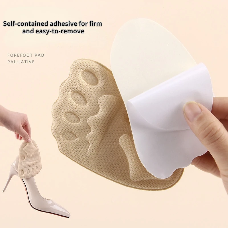 2Pcs High Heel Shoes Forefoot Half Sole Pads Insert Ball Comfy  Insoles Cushion Foot Care Forefoot Insoles Shoe Accessories