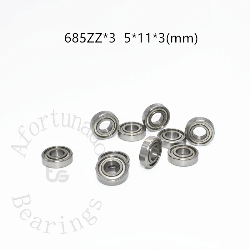 Bearings 10Pieces 685ZZ*3 5*11*3(mm) Metal Sealed free shipping chrome steel Transmission accessories