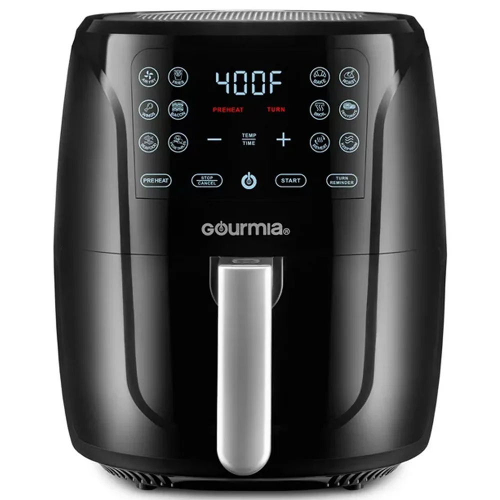 Gourmia 6-Qt Digital Air Fryer with Guided Cooking, Black GA