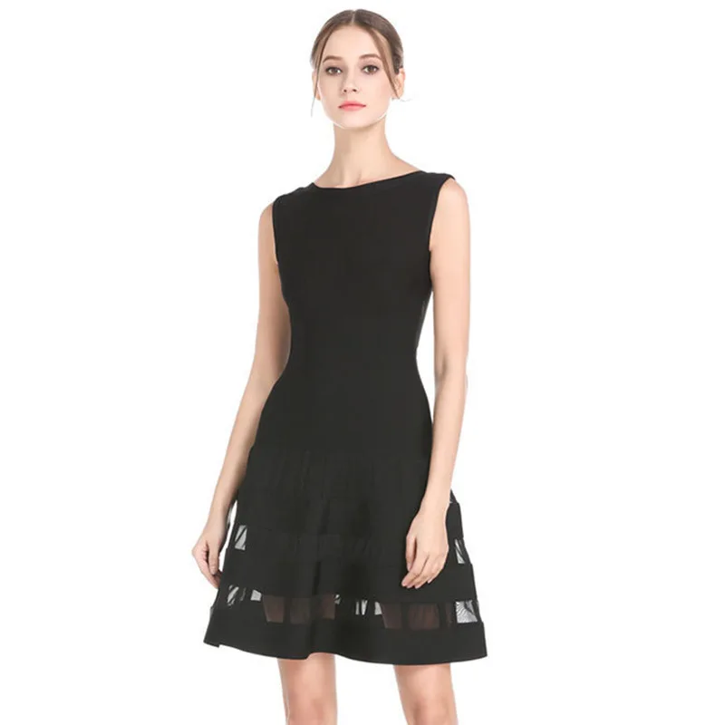 

Новое Женское эластичное платье с высокой талией, трапециевидная юбка, GRAY22