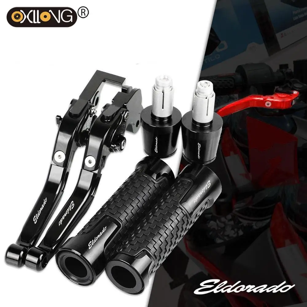 

ELDORADO LOGO Motorcycle Aluminum Brake Clutch Levers Handlebar Hand Grips ends For MOTO GUZZI ELDORADO 2015 2016