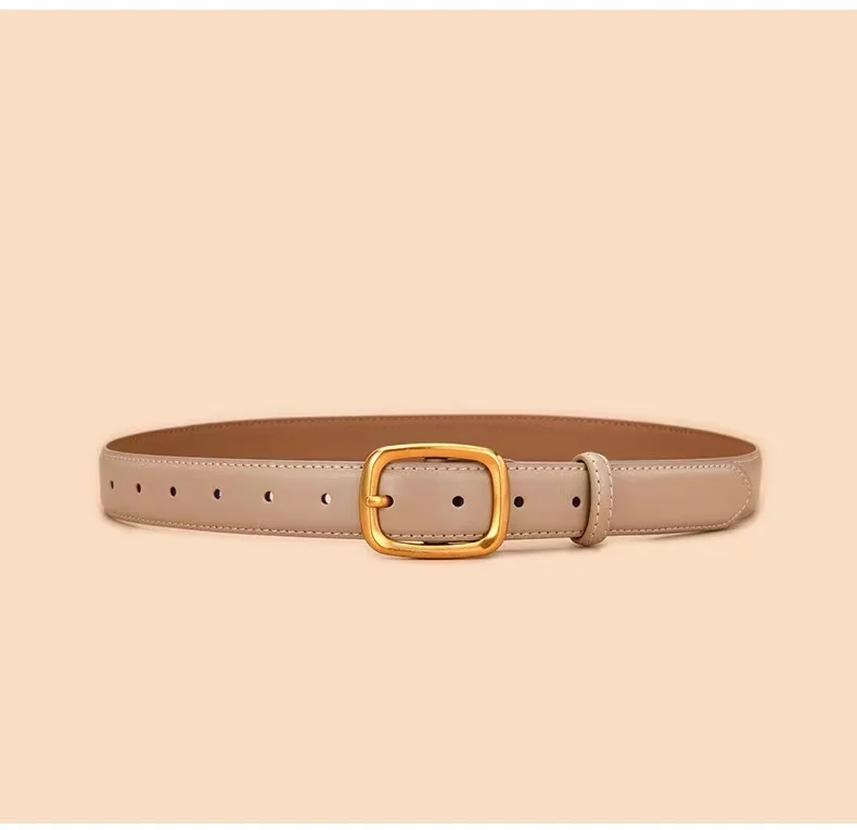 

New Ladies Genuine Leather Belt 2cm Ladies Pin Buckle Belt Casual Versatile Vintage Leather Belt Female Word Buckle Jeans