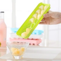 round love ice mold reusable silicone ice maker cube mold 14 small ice hockey with cover double plastic ice tray kitchen gadgets