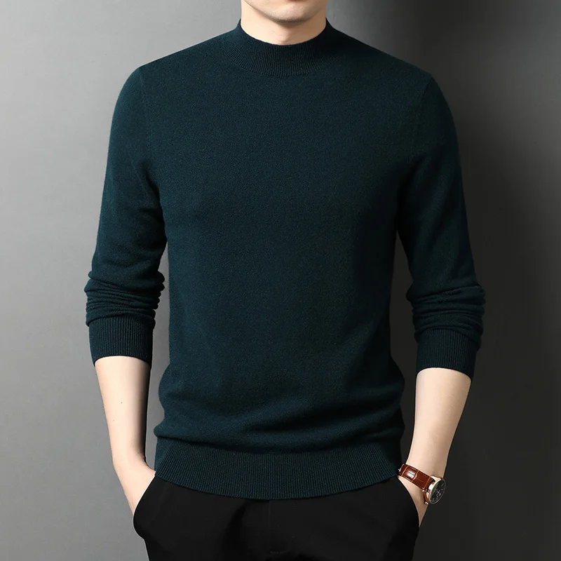 

Autumn and winter half turtleneck knitted sweaters men bottoming shirt zde2761