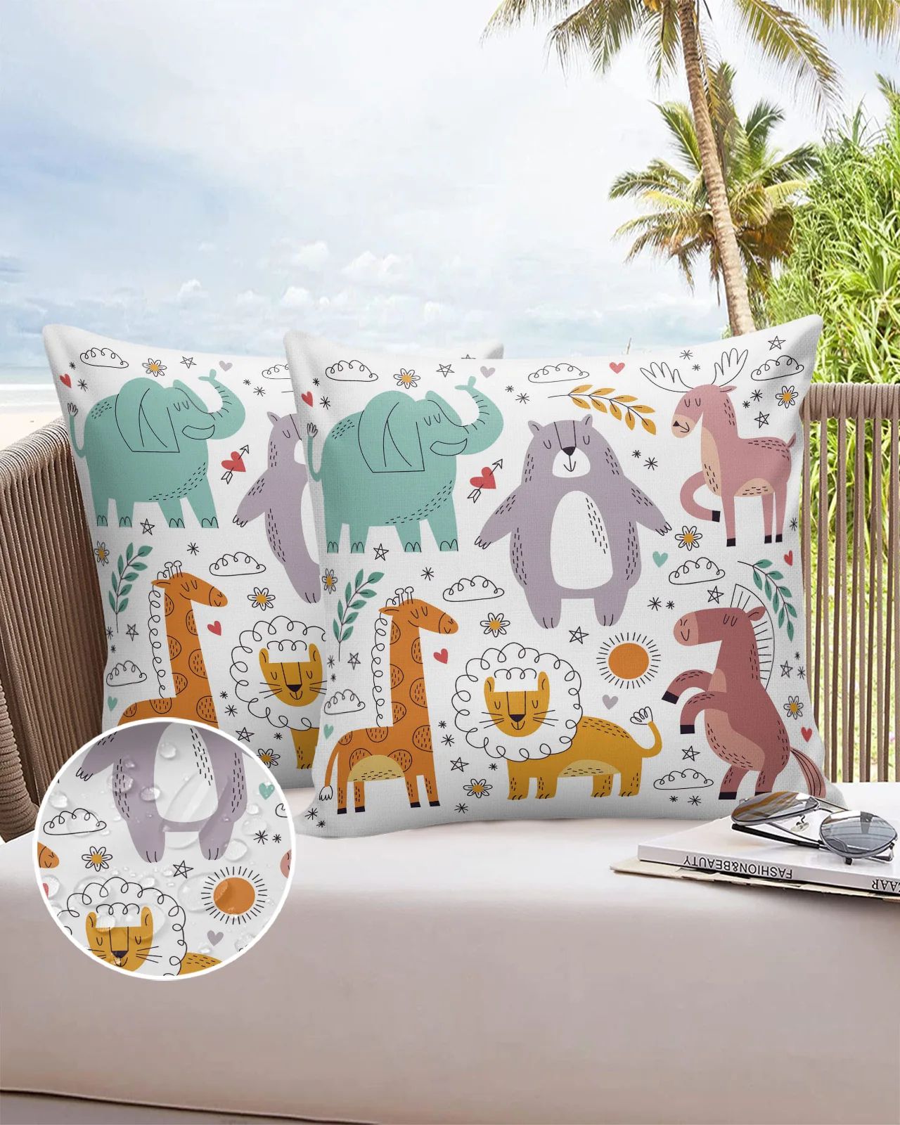 

2/4 шт., водонепроницаемые чехлы для подушек, из хлопка и льна