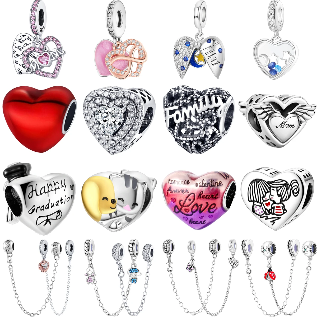 Браслет Pandora из серебра 925 пробы с подвеской-бабочкой