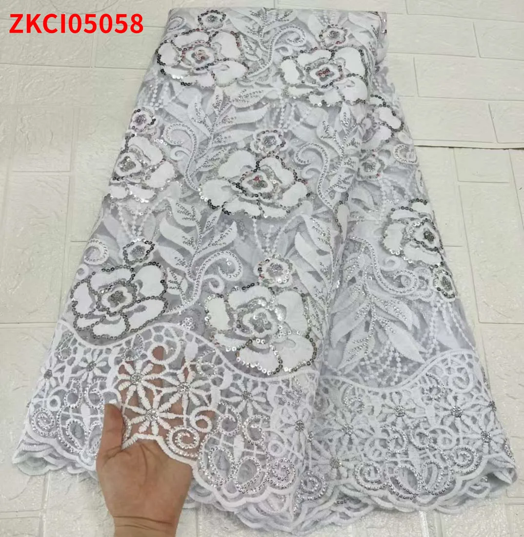 

Ankara Low Price lace Cloth Textiles Gorgeous Nigerian mesh embroidery In For Women Dress Fabric ZKCI05058