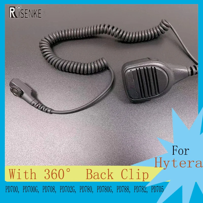 RISENKE Hyt Handfree Radio Pd700 Pdc 760 Pd786g Pd785 Accessories Hands Free Speaker Microphone for Hytera SM16A1 MD78X 78XG MD