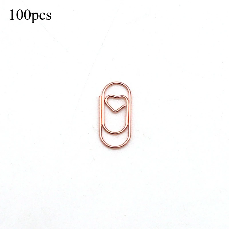

Мини-скрепки сердечки 100 шт