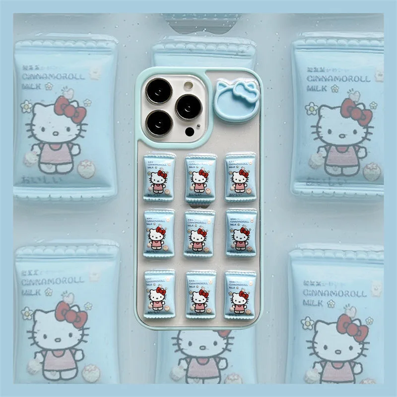 

Sanrio 3D Candy Hello Kitty Phone Cases For iPhone 13 12 11 Pro Max XR XS MAX 8 X 7 SE 2020 Back Cover