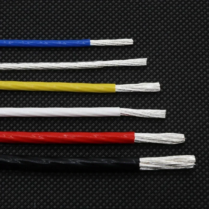 5 м/10 м ПТФЭ посеребренный провод 30AWG ~ 10AWG Высокая чистота OFC электронный HiFi аудио