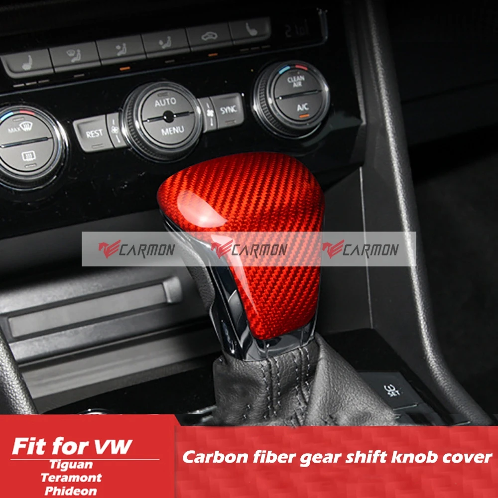 

Сухое углеродное волокно чехол для рычага переключения передач для VW Tiguan Atlas Phideon Teramont аксессуары для салона автомобиля