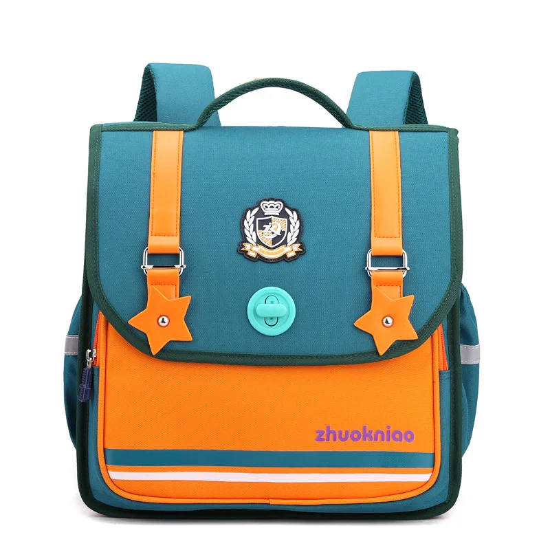 High-capacity Multi Compartment British Horizontal Children Simple School Bags Grade 1-3-6 Girls Boys Panelled Fashion Backpacks