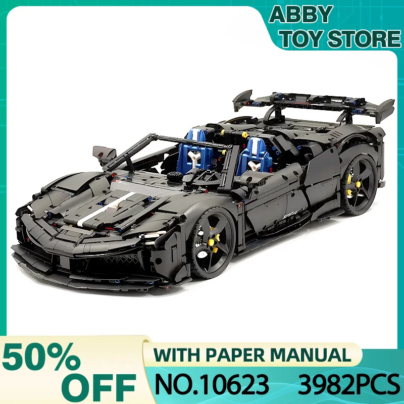 Новый конструктор Gustom 10623 черный высокотехнологичный скоростной спортивный