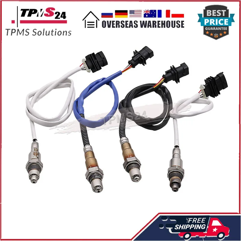 4Pcs Up & Downstream Oxygen Sensor 670009076 670002200 670031347 670031348 For 2014-2017 Maserati Ghibli Quattroporte