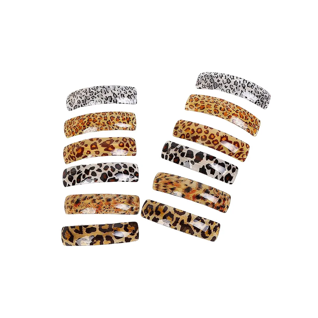 

12pcs Compact Hair Clips Geometric Christmas Holder Women Hairpin French Fashionable Barrettes Large Headwear