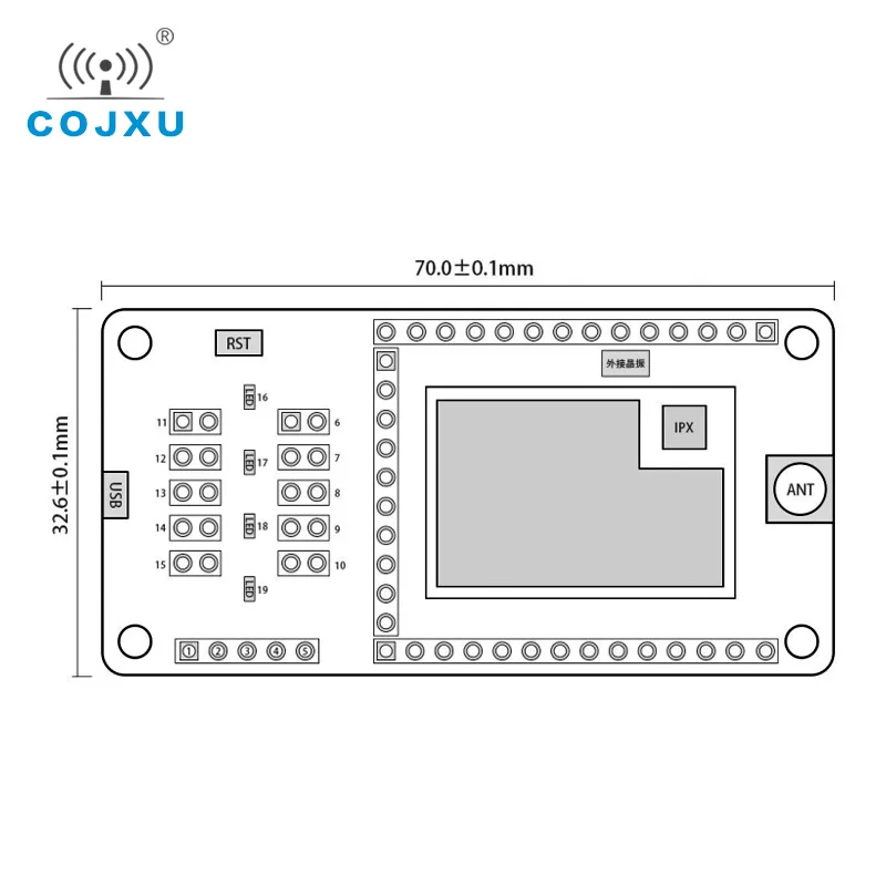 CH340G USB Test Board Test Kit E70-433TBL-01 For CC1310 UART 433MHz Modbus 14dBm E70-433T14S