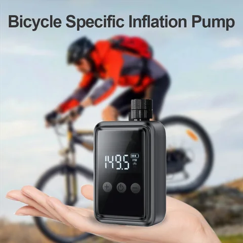 Универсальный беспроводной насос для накачивания велосипедных шин 150PSI, электрический воздушный насос, перезаряжаемый воздушный компрессор с цифровым дисплеем, аксессуары для велосипеда