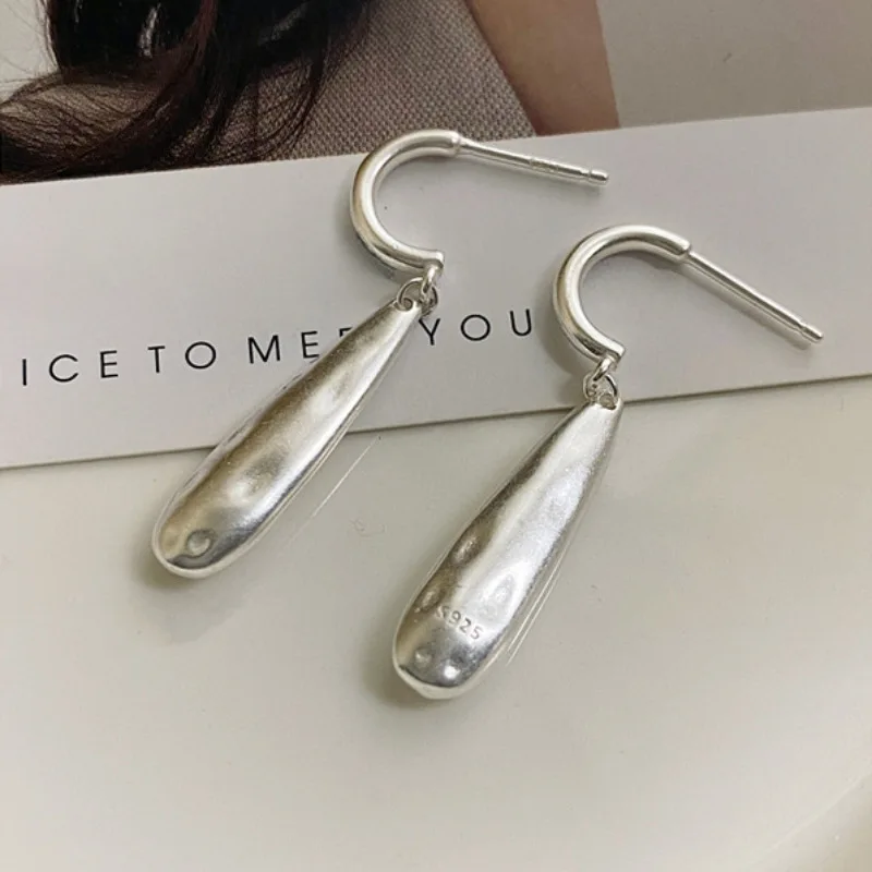 Серьги-подвески геометрической формы для женщин и девушек из серебра 925 пробы