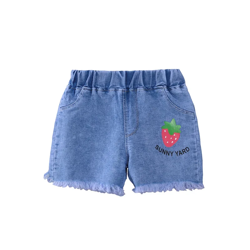 2022 Summer Girls Jeans Outerwear Baby Girl Denim Shorts Beach Pants Kids Fashion Jeans enlarge