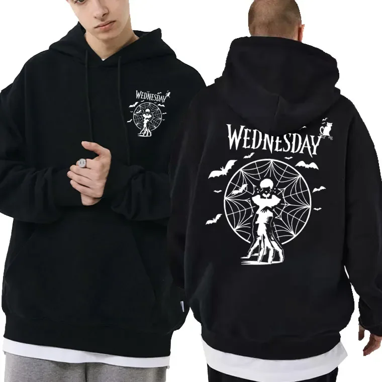 

Wednesday Addams Nevermore Academy Graphic Print Hoodie Men's Hip Hop Hoodies Unisex Fashion Casual Bodywarmer Hooded Sweatshirt