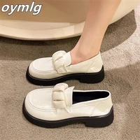 mary jane shoes thick sole toe slip on shoes loafers small leather shoes women women flat shoes luxury shoes women
