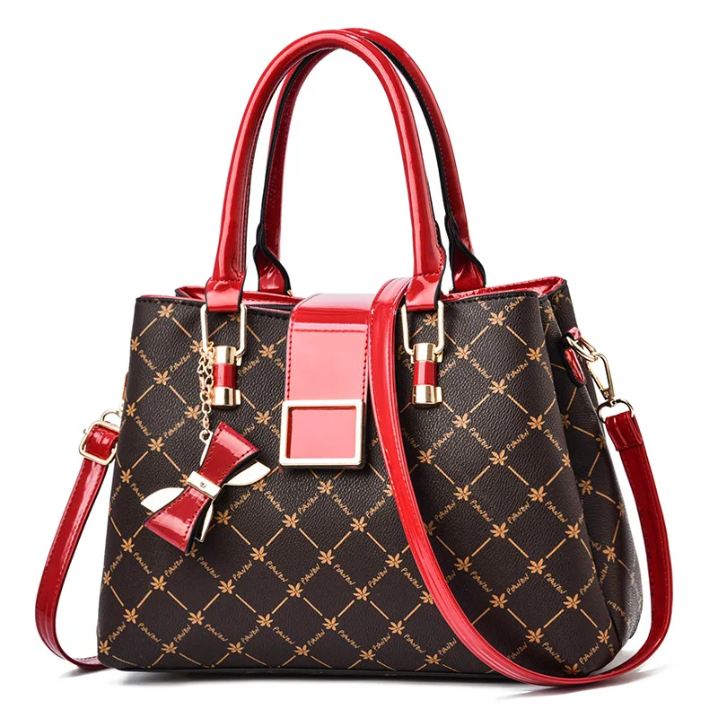 

2023 New fashion printed women's handbag with large capacity color-blocking single-shoulder messenger bag tide