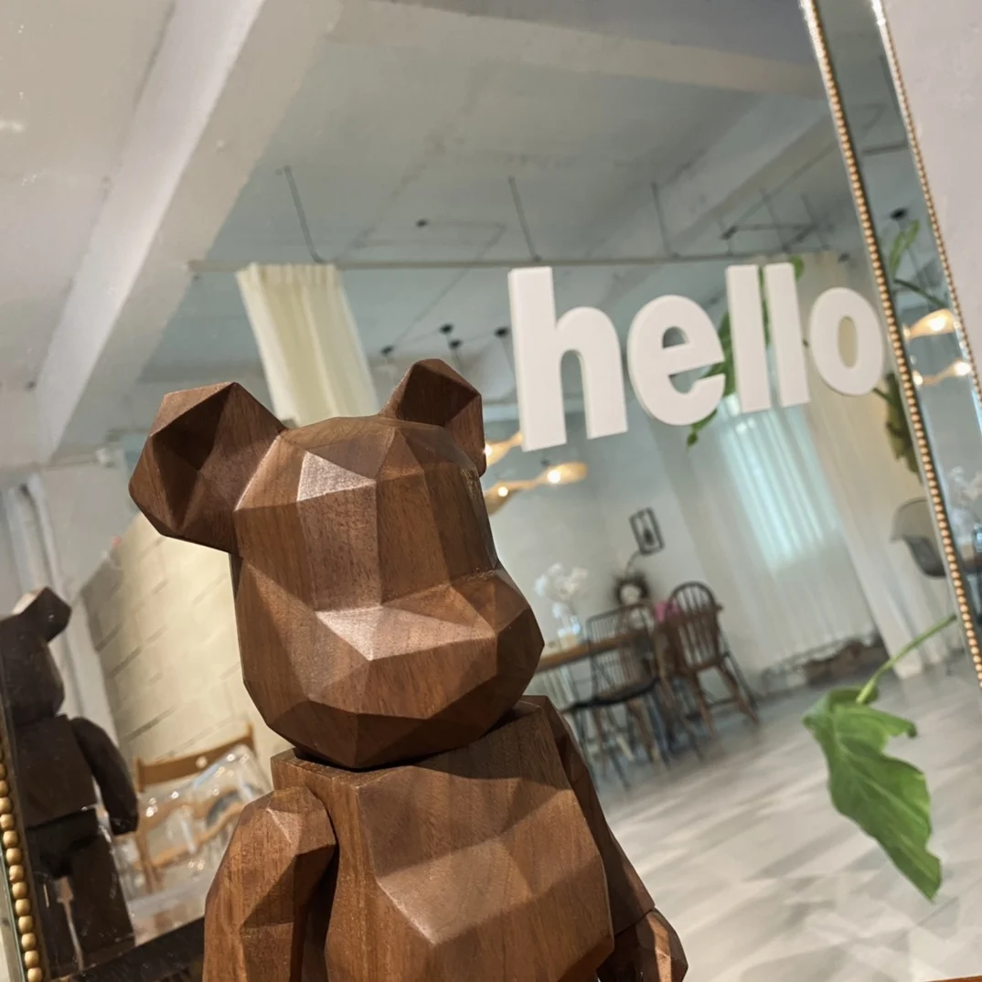 Деревянный медведь в форме грецкого ореха Bearbirck 400% коллекция ручной работы