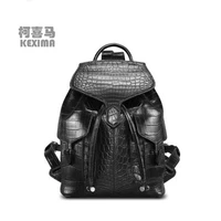 kexima cestbeau new crocodile leather backpack female women backpack nile crocodile women double shoulder belt backpack