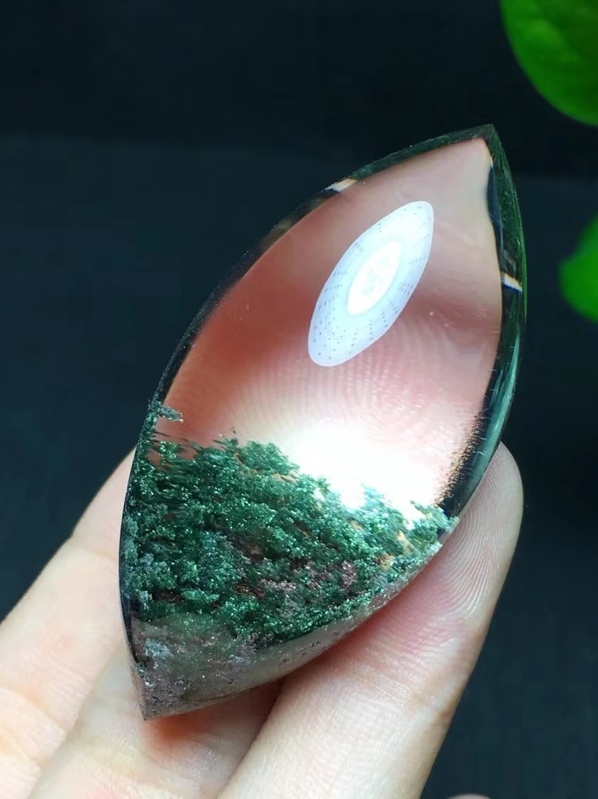 

Natural Green Phantom Quartz Pendant Clear Water Drop Women Man 50-24-19mm Necklace Jewelry Phantom Rare Garden AAAAAA