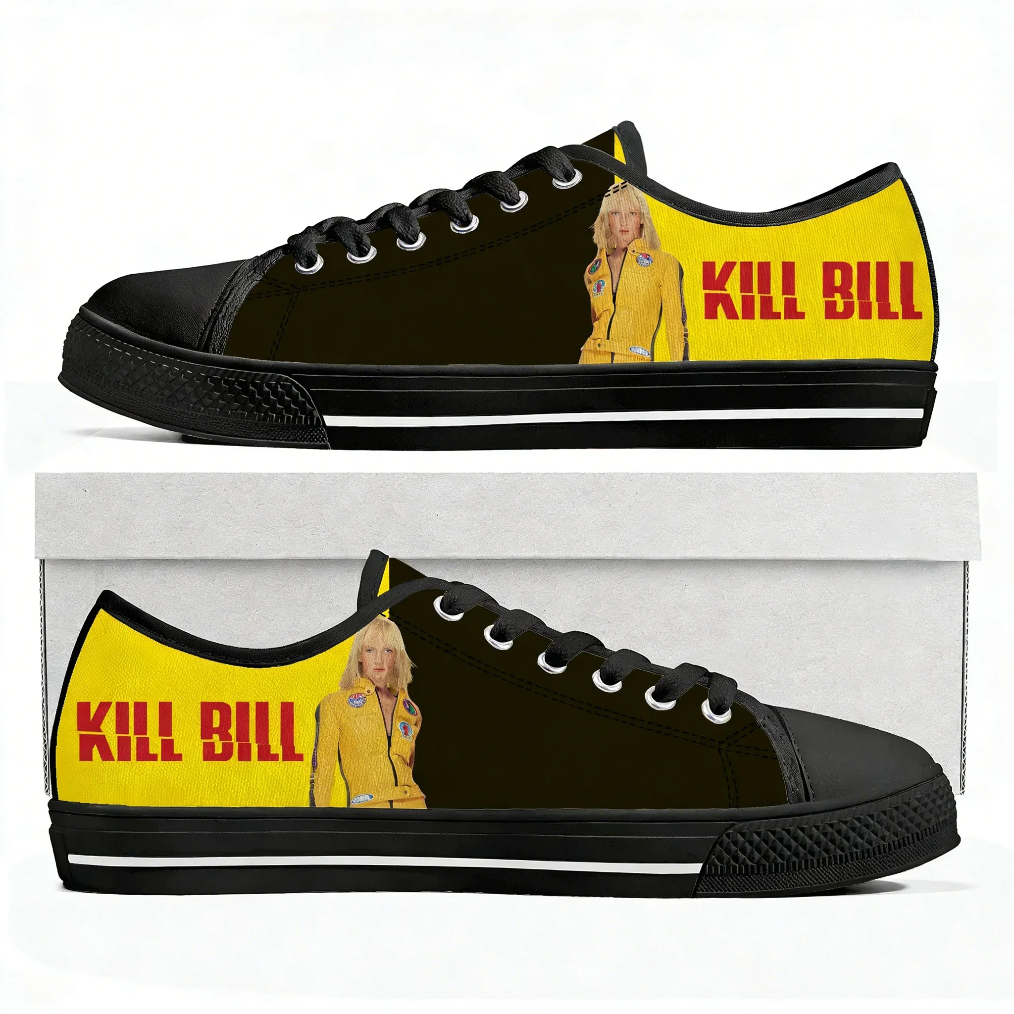 Фото Кроссовки Kill Bill Hattori Hanzo Ninja Samurai с низким верхом для мужчин, женщин и подростков, повседневные кеды из холста, обувь на заказ, индивидуальный дизайн. №2