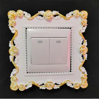 acrylic switch sticker picture frame power switch cover decoration socket set wall rustic adornment modern frame for switch 2022