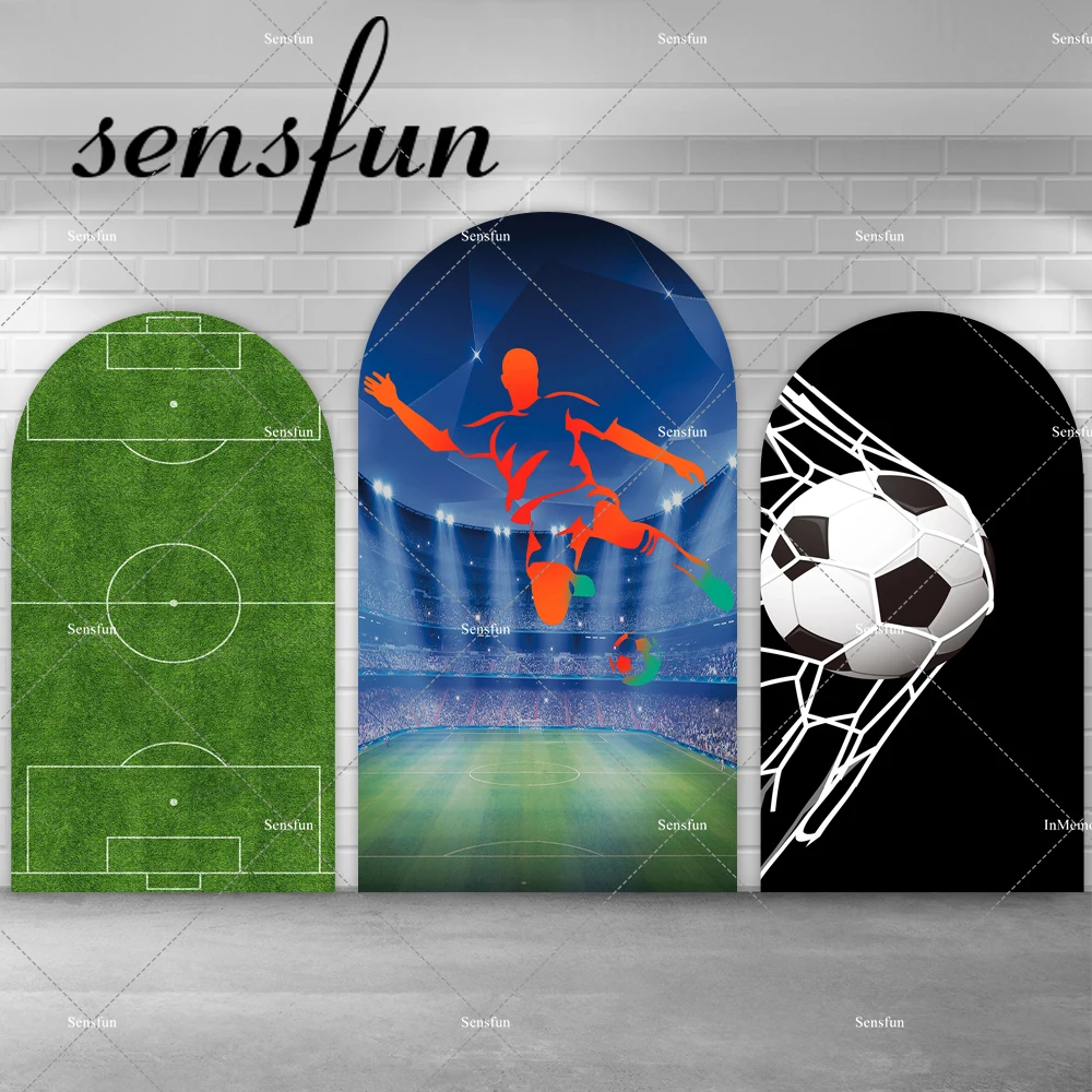 Фоновая Обложка с изображением футбольного поля для вечеринки в честь Дня