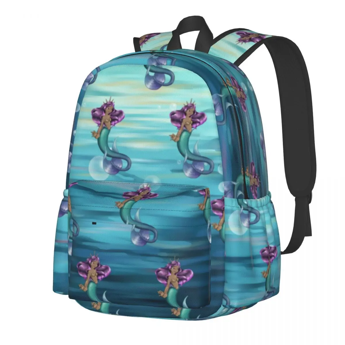 

Рюкзак Русалочки королевы с принтом «Омбре» для студентов, унисекс, полиэстер, велосипедные рюкзаки, дышащие, Kawaii, школьные сумки, рюкзак