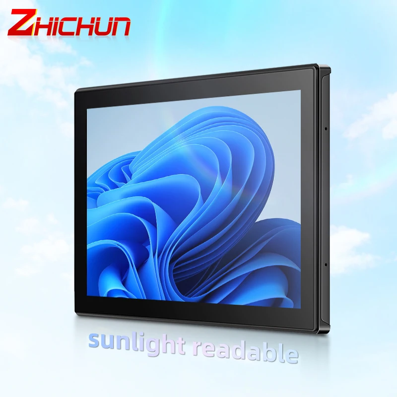 Фото Промышленный ПК Zhichun 15.6 дюймов, сенсорный монитор с высокой яркостью 1000 нит, панель 3 мм, промышленный компьютер IP66 с защитой от воды №2