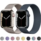 Ремешок магнитный для Apple Watch Band 44 мм 40 мм, браслет из нержавеющей стали для iWatch Band 38 мм 42 мм, Apple watch 3 4 5 6 7 se