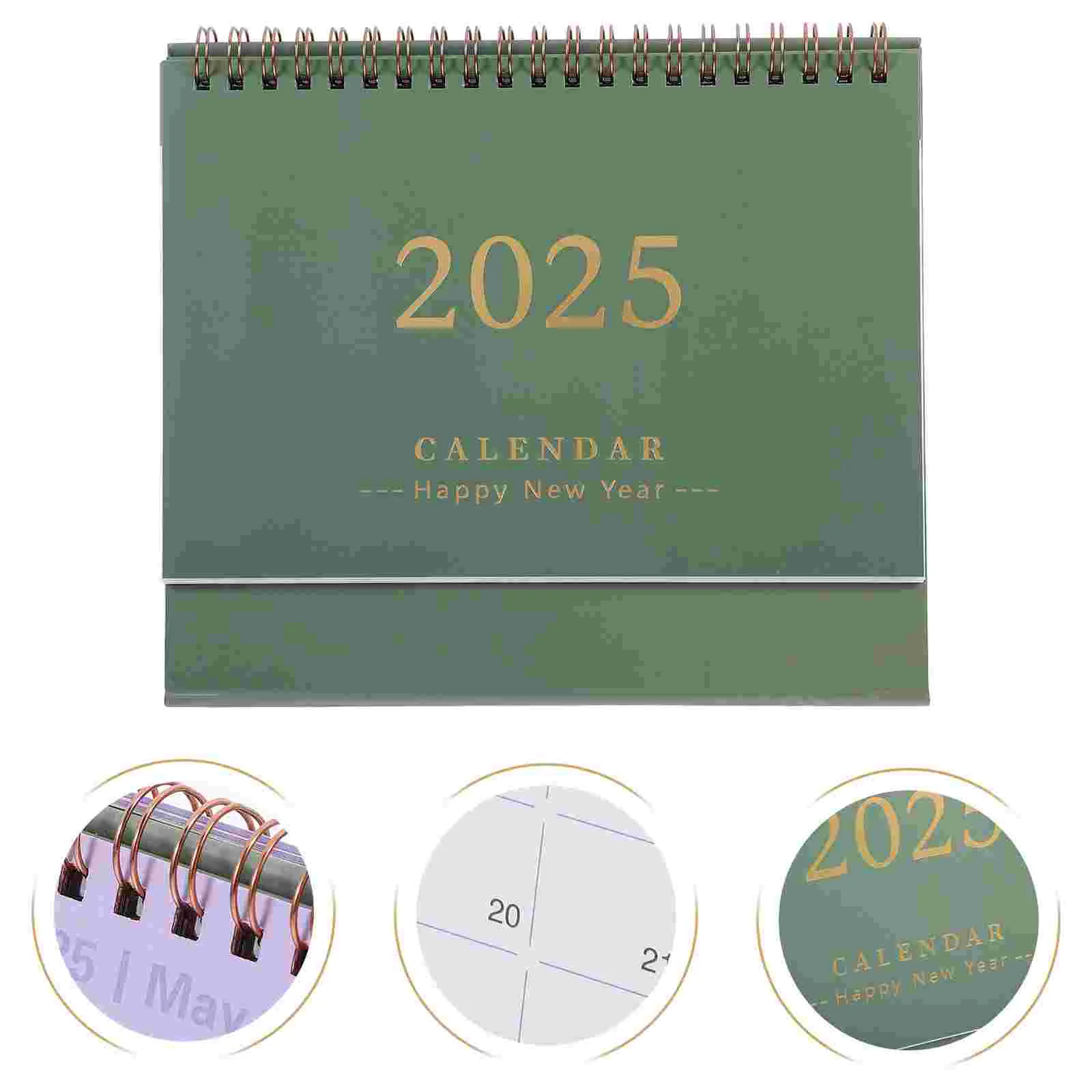 Перекидной календарь для настольных часов 2025 года 2024-2025 зеленая бумага учителя