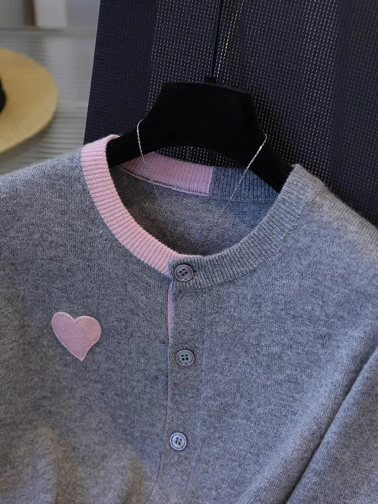 Цветной вязаный кардиган Love Top |