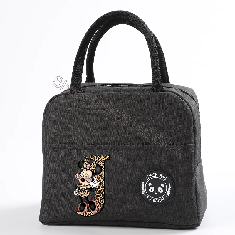 Сумка для ланча с английскими буквами Микки и Минни водонепроницаемая сумка из