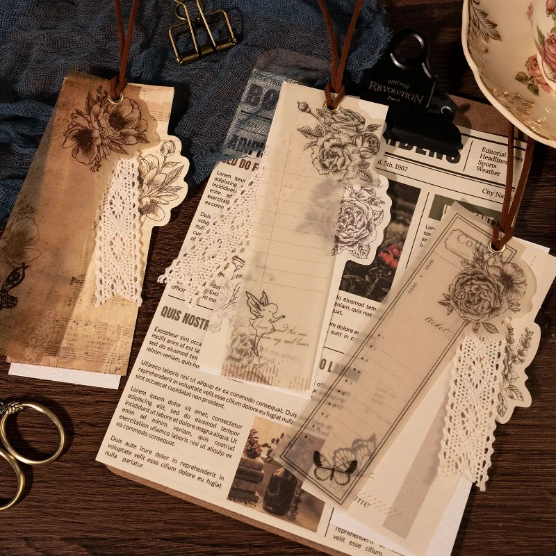 

20sheets Retro Beautiful Message Flowers Background Handbook Collage Decorative Paper Scrapbooking Journal Supplies Handmade