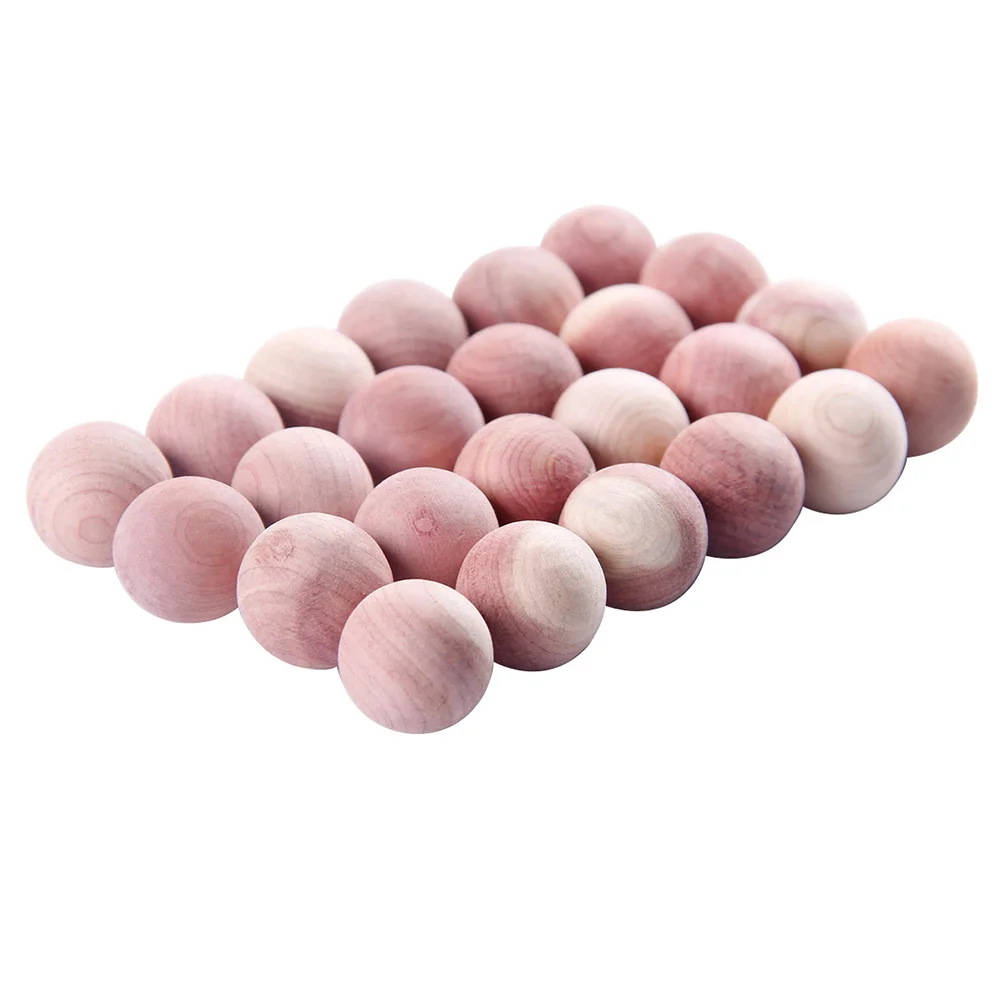 

24Pcs Practical Mothproof Cedar Wood Balls Wardrobe Mothproof Balls Chocolate