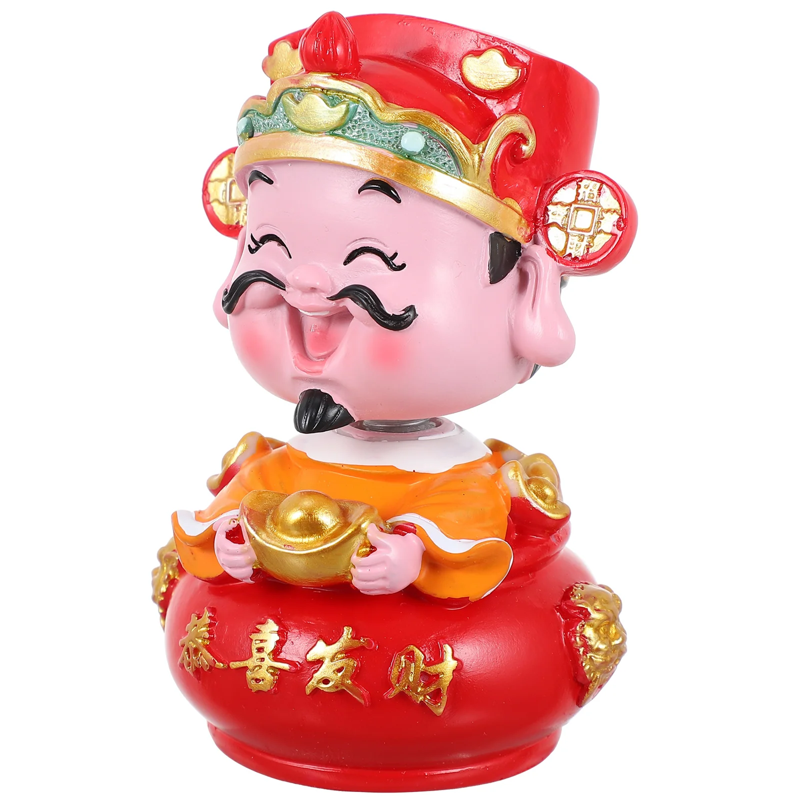 

Statue God Car Wealth Chinese Shui Feng Fortune Ornament Dashboard Decor Decorations Shen Topper Decoration Figurine Cake Year