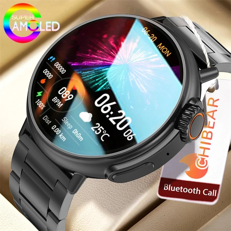 

Bluetooth Call Men Smart Watch 1.6Inch 454*454 AMOLED HD Screen Waterproof Fitness Bracelet Wireless Charging NFC Smartwatch Man