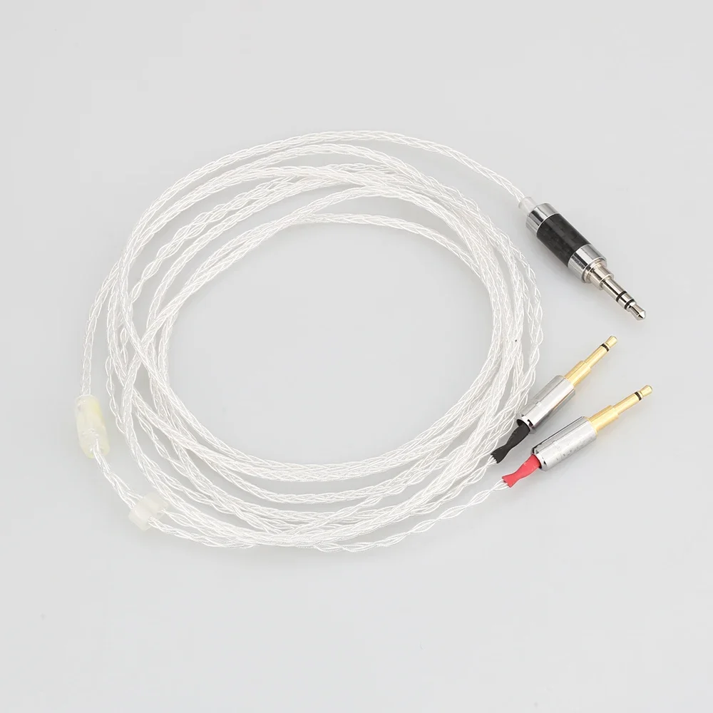 3 5 мм 8-ядерный посеребренный кабель для обновления наушников HE1000 HE400S HE560 Oppo PM-1 PM-2
