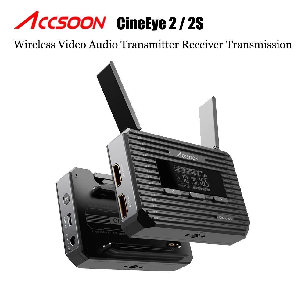 

ACCSOON CineEye 2 2S Wireless Video Transmitter Receiver 400ft 150m Camera Control for 4 Receiver HDMI SDI 1080p 60fps