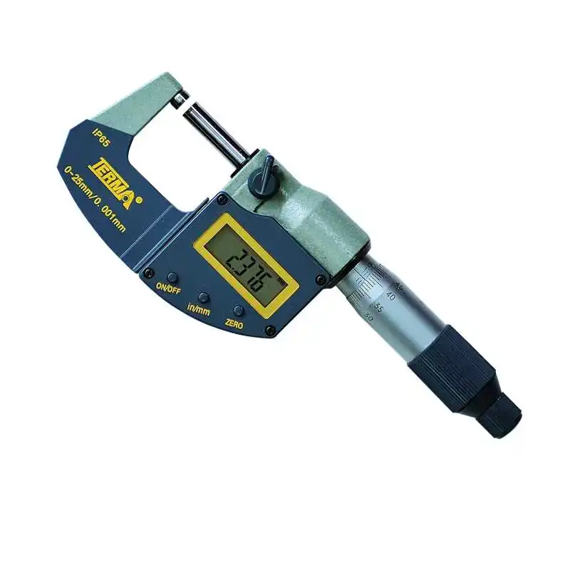 

Цифровые наружные Микрометры Terma, твердосплавная испытательная поверхность, метрические и дюймовые, диапазон измерения 0-25/50/75/100/125/150 мм, защита IP65